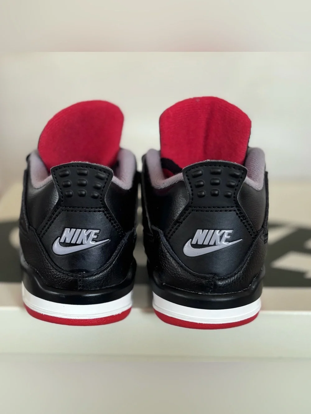 Nike Air Jordan 4 Retro Bred Reimagined PS BQ7669-006 Kids Size 10C Black Red